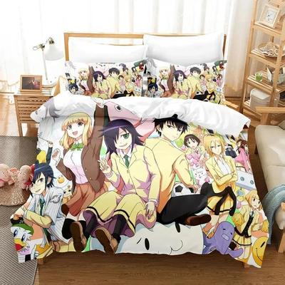 Anime Tomoko Kuroki WataMote Bedding Set Duvet Cover Bed Set Quilt Cover Pillowcase Comforter King Queen Size Boys Adult