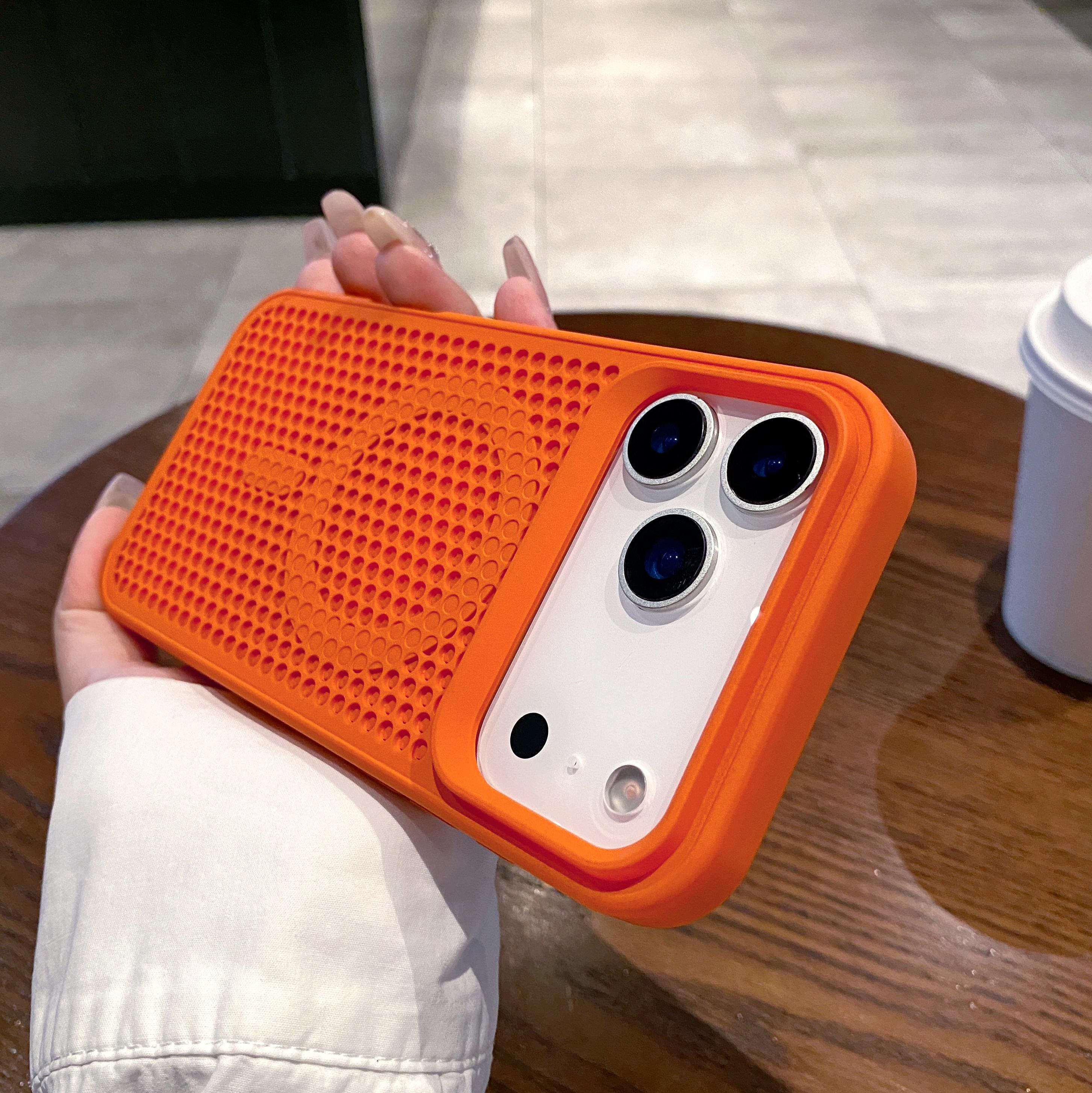 Полый сетчатый охлаждающий чехол Magsafe для телефона iPhone 17 Air 16 15 14 13 12 11 Plus Pro Max, дышащий магнитный чехол-соты iPhone17 Pro