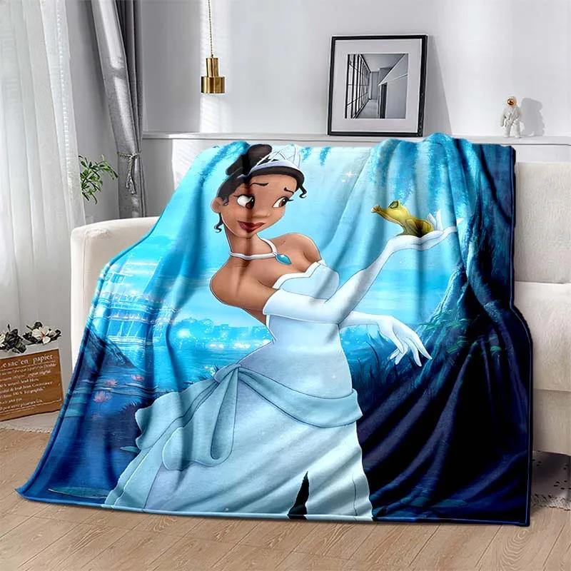 Soft Princess and The Frog Warm Blanket Fluffy Children and Adults Sofa Plush Bedspread Throw Blanket for Sofa Bed