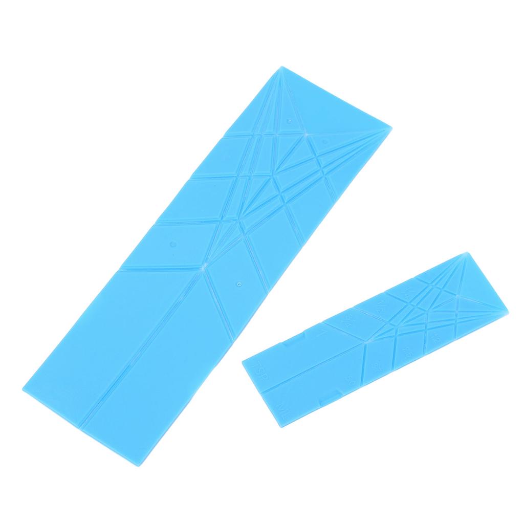 2pcs Multifunction Folds Flat Kitchen Measuring Spoon Large and Small Size 3 In 1 Polygons