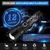 Flashlight High Lumens Rechargeable, 950000 Lumen Led Flashlights XHP70.2 USB,Handheld Super Bright  Flash Light Battery Powered