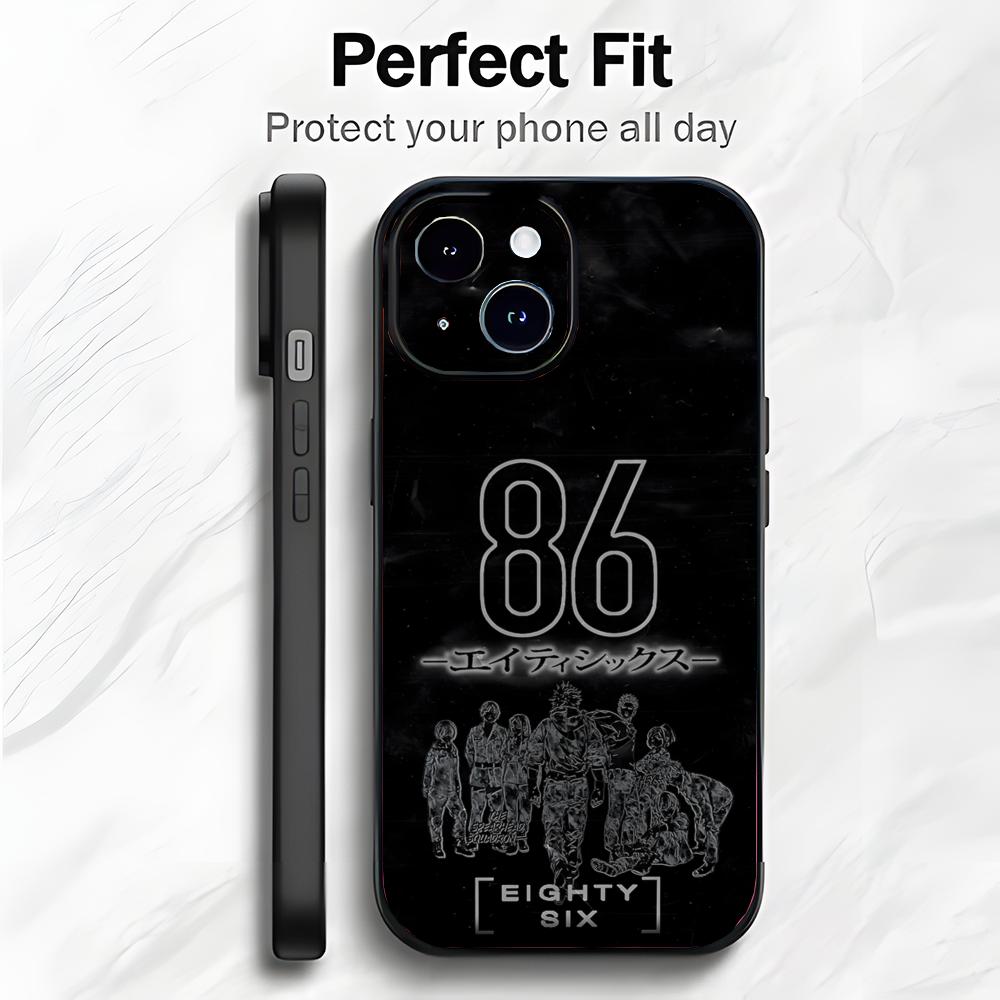 Futuristic Japanese Anime 86 E-EIGHTY-SIX Phone Case Phone Case Soft Packaging Lightweight For iPhone17 16 15 14 13ProMax