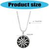 Dark Aesthetic Sun Pendant Necklace Stainless Steel Gothic Chain Jewelry Party Wear Everyday Fashion Statement Necklaces