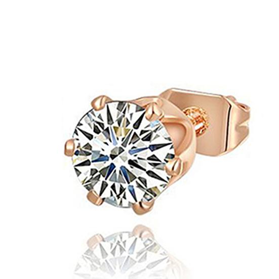 Women's Fashion 9K Gold Plated Crystal Ear Studs Party Wedding Earrings Jewelry