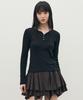 SIS A Button Henley Neck T-Shirt [Black]