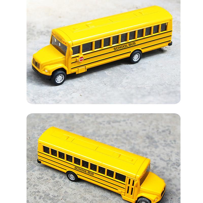 School Bus Model Alloy Simulation Pull Back School Bus Model Toy for Boys Children 1148 Boxed