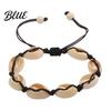 Summer Outfit Accessories Handmade Seashell Bracelet Natural Shell Boho Beaded Adjustable Chic Gift for Her Woven String Bracelet Women Beach