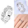 925 Silver Heart Shaped Infinite Minimalist Rings Hollow Celtic Knot Rings For Women Elegant Engagement Wedding Jewelry