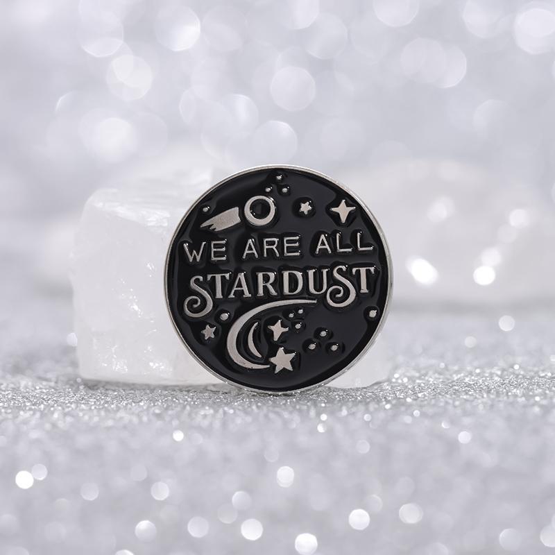 We Are All Stardust Meteor Enamel Pin Brooch Metal Badges Lapel Pins Brooches for Backpacks Luxury Designer Jewelry Accessories