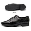 Breathable Tango Dance Shoes Men Latin Dance Shoes Snakeskin Sneakers Leather Jazz Modern Ballroom Dancing Sports Shoes Man