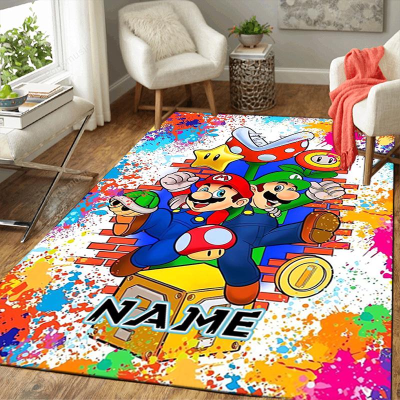 Custom 1Pc Mario Yoshi Adventure Rug Office Carpet Indoor Outdoor Entrance Doormat Nonslip Soft And Comfortable Living Room D2915172