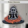 3palcová socha Adiyogi s náhrdelníkem Rudraksha/Plastové figurky na palubní desku auta/Pán Šiva pro pooju/Dárek k Shivratri/Dekorace/Soška Šivy/Socha Mahadeva