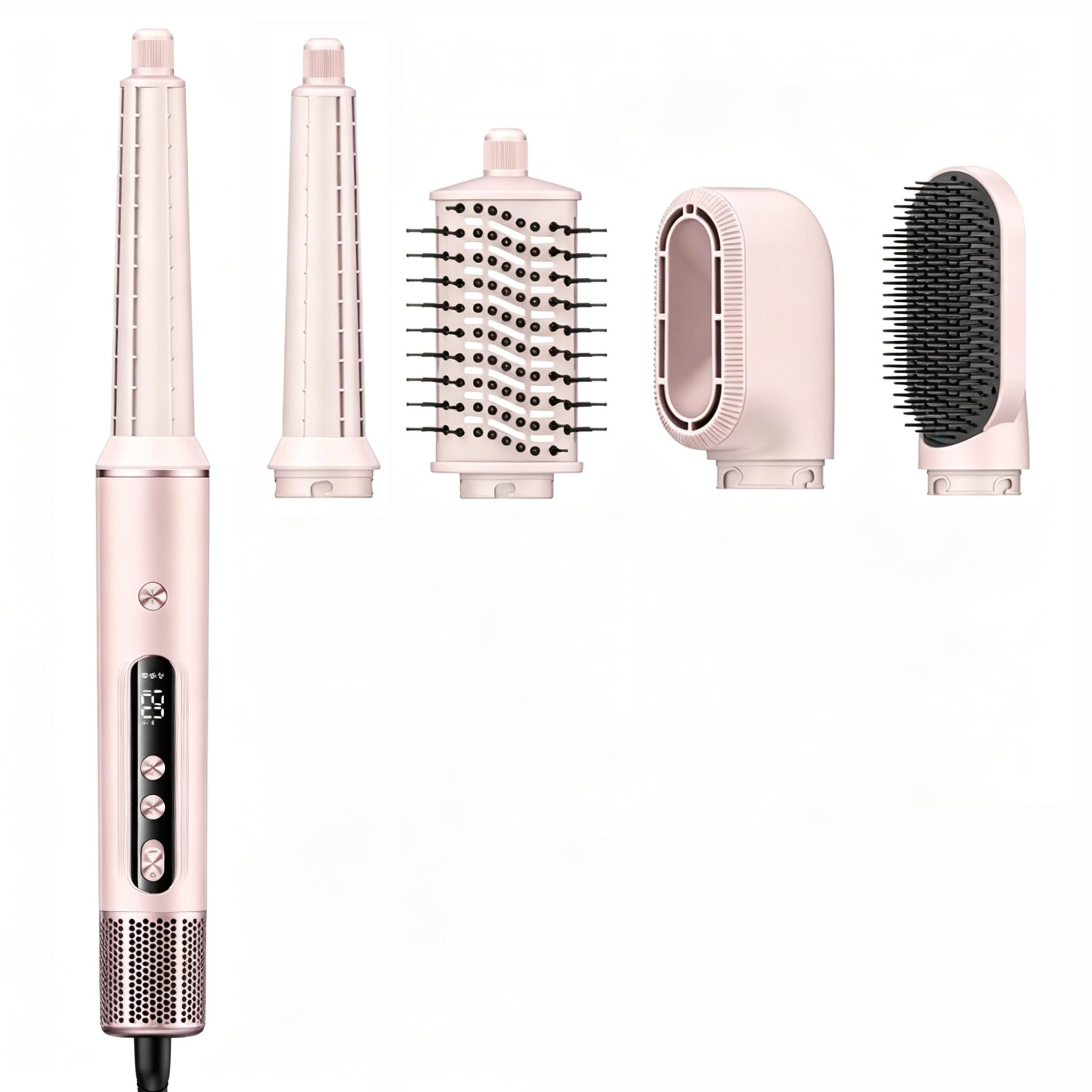 2026 Professional Multi Styler 5 in 1 Hot Air Styler High Speed Hair Dryer Wrap Curler Blow Dryer Comb Ionic 5 in 1 Hair Styler 110-240V&EU Plug