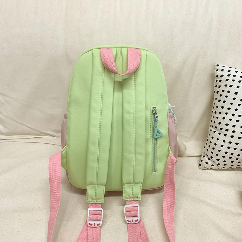 Colored Middle School Student Schoolbag Women's Campus Backpack Large Capacity Travel Backpack