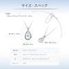 Canal Silver Necklace with March 151824221003 4℃ Birthstone,