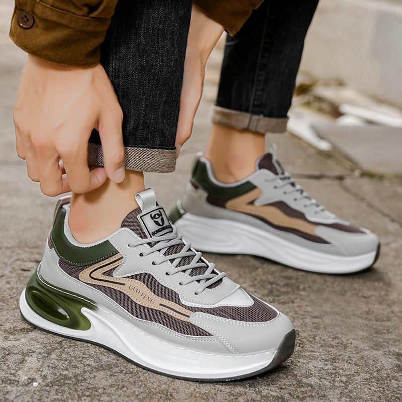 Nowa Moda Męskie Cztery Pory Roku Wygodne Buty na Grubej Podeszwie Studenci Chłopcy Modne Miękka Podeszwa Oddychające Casualowe Sneakersy do Biegania