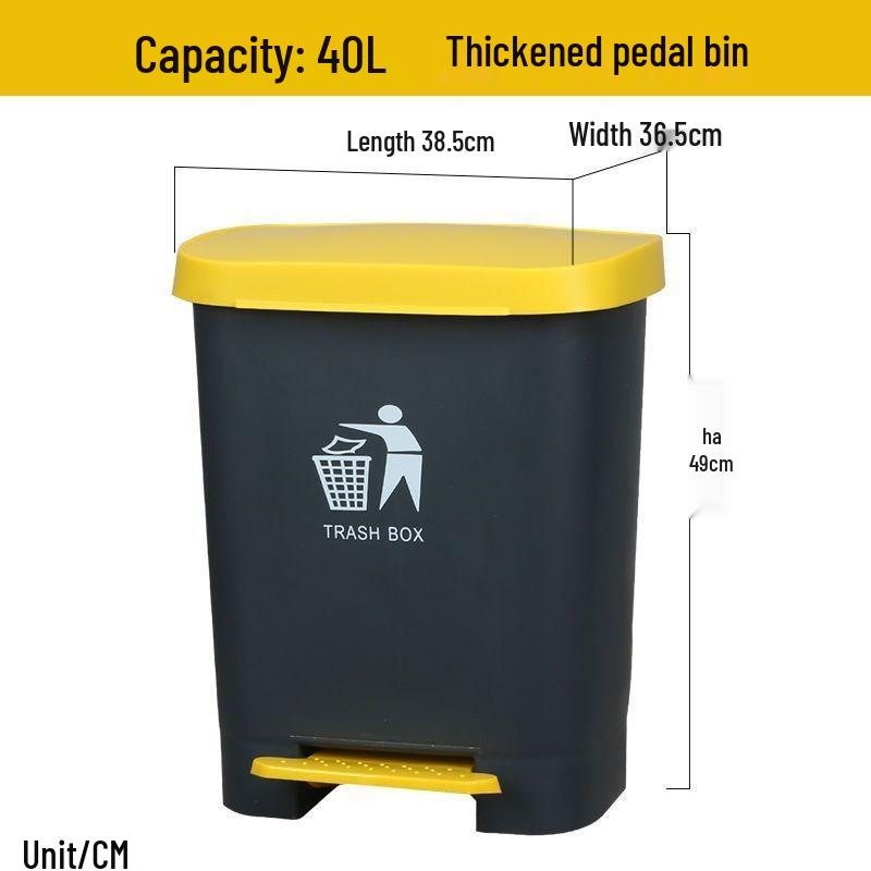 R4 medizinischer Abfallbehälter - Langlebig 15 Jahre, Großes Fassungsvermögen mit Deckel, Gelb für Krankenhaus-/Klinikabfälle