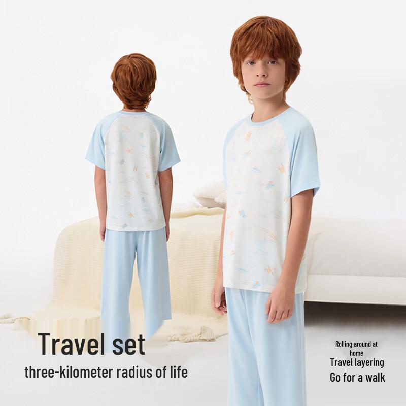 YEEHOO Boy's Summer Short Sleeve Pajama Set