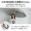 Long Umbrella 16K UMBRELLA LARGE Black Umbrella for Both Sunny and Rainy Days for Commuting to School or Travel Stylish Cute Women Men Women Men