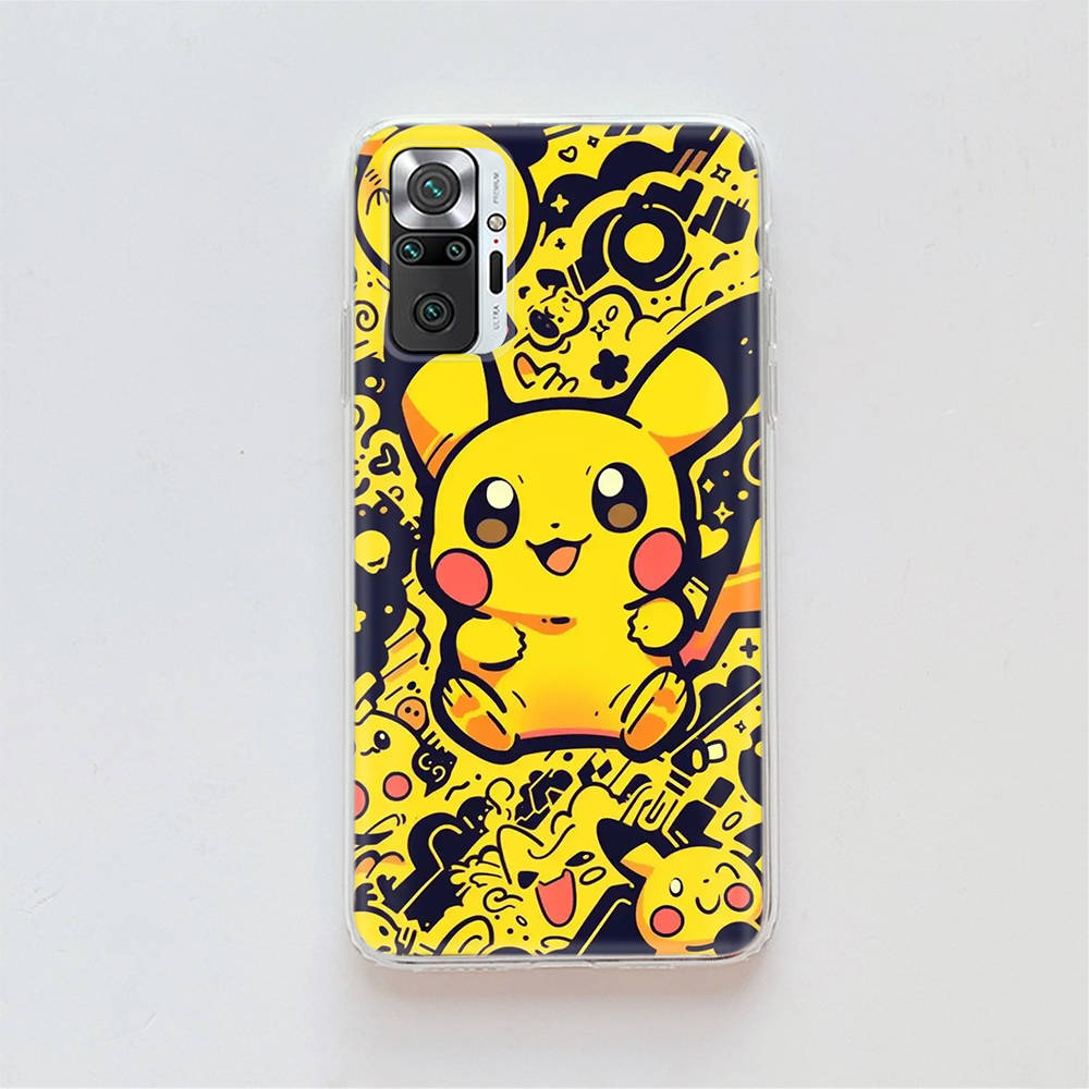 Transparent Case for Samsung A04 A14 A23 A34 A54 M23 M33 M52 M53 Realme Narzo 50 50I 50a Prime C35 C55 C30S 10 9 Pro K-86 Pikachu