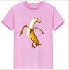 COTTON 100% Hot European and American Funny Banana Undress Short-sleeved Women's T-shirt Tops  Oversized T Shirt