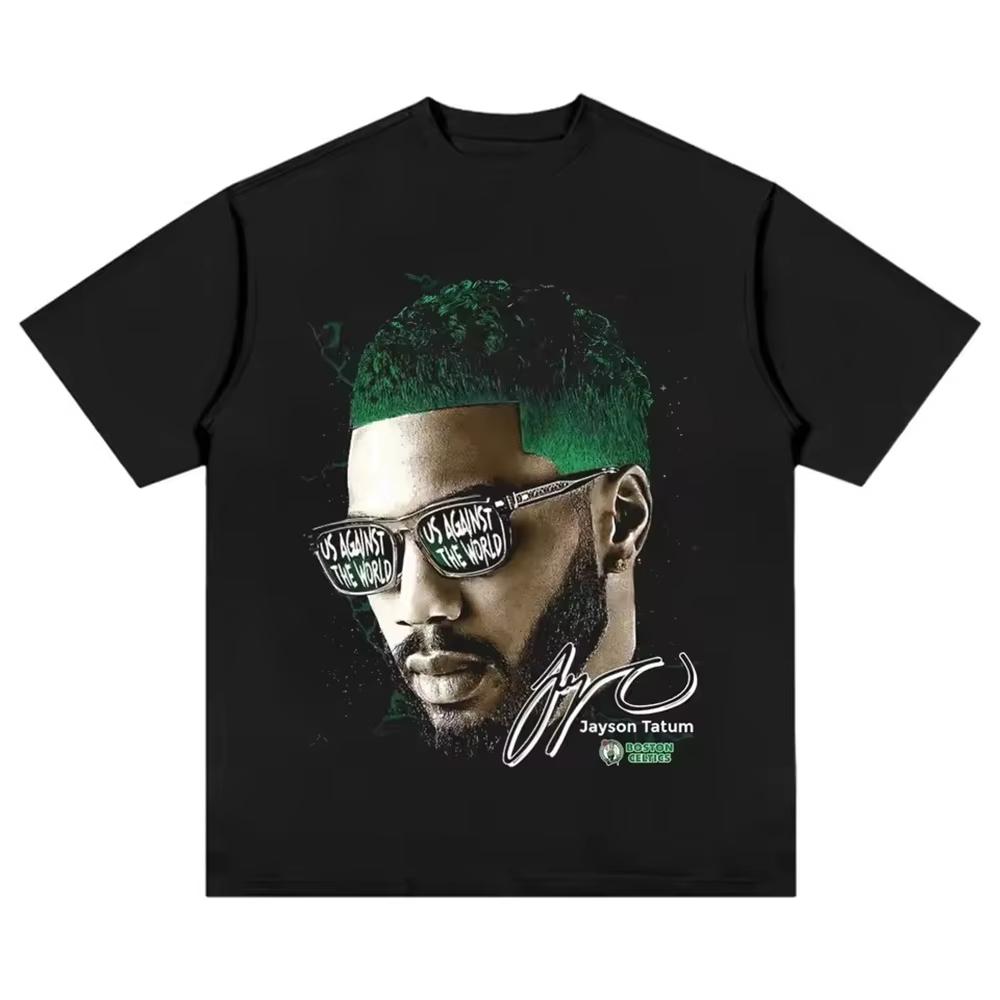Basketball Star Print Short Sleeve Unisex Women Tshirts High Quality Cotton Crewneck T Shirt Oversized Loose Tees Ball Fans Gifts