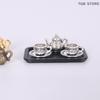 4Pcs/Set Miniature Tea Cup Model Simulation Micro Tea Pot Scene Ornaments DIY Decorative Accessories