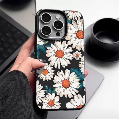 White Flower Case For iPhone 16 Pro Max 15 14 13 12 11 Shockproof Slim Soft Silicone Case Cover