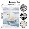 Frameless Pearl Bead Painting Kit Elegant Swan Abstract Design DIY Sparkling Canvas Art for Modern Room Decoration