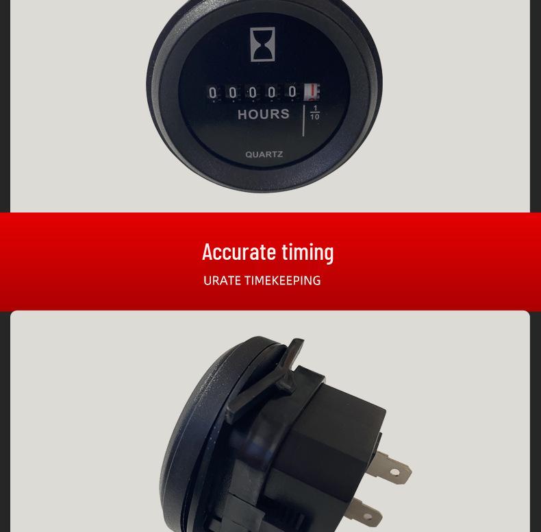 SH-1 Discount Industrial Timer: On-board Mechanical Hour Meter and Stopwatch for Engineering Vehicles