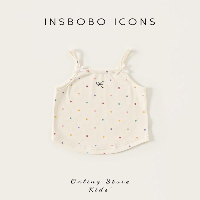 Летний тонкий жилет для девочек Insbobo, детская футболка для девочки, летняя майка для малыша, стильная детская одежда, тонкий стиль Beige 110