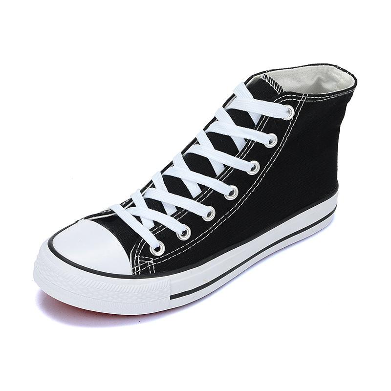 College-Stil Einfarbig Paar, High-Top Canvas Schuhe Männer Und Frauen Schuhe 1970 Retro