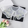 Embroidered Flower Blouse Collar Faux Collar Shirt False Collar Dress Decorative Collar Shawl Wrap Women Clothing Decors