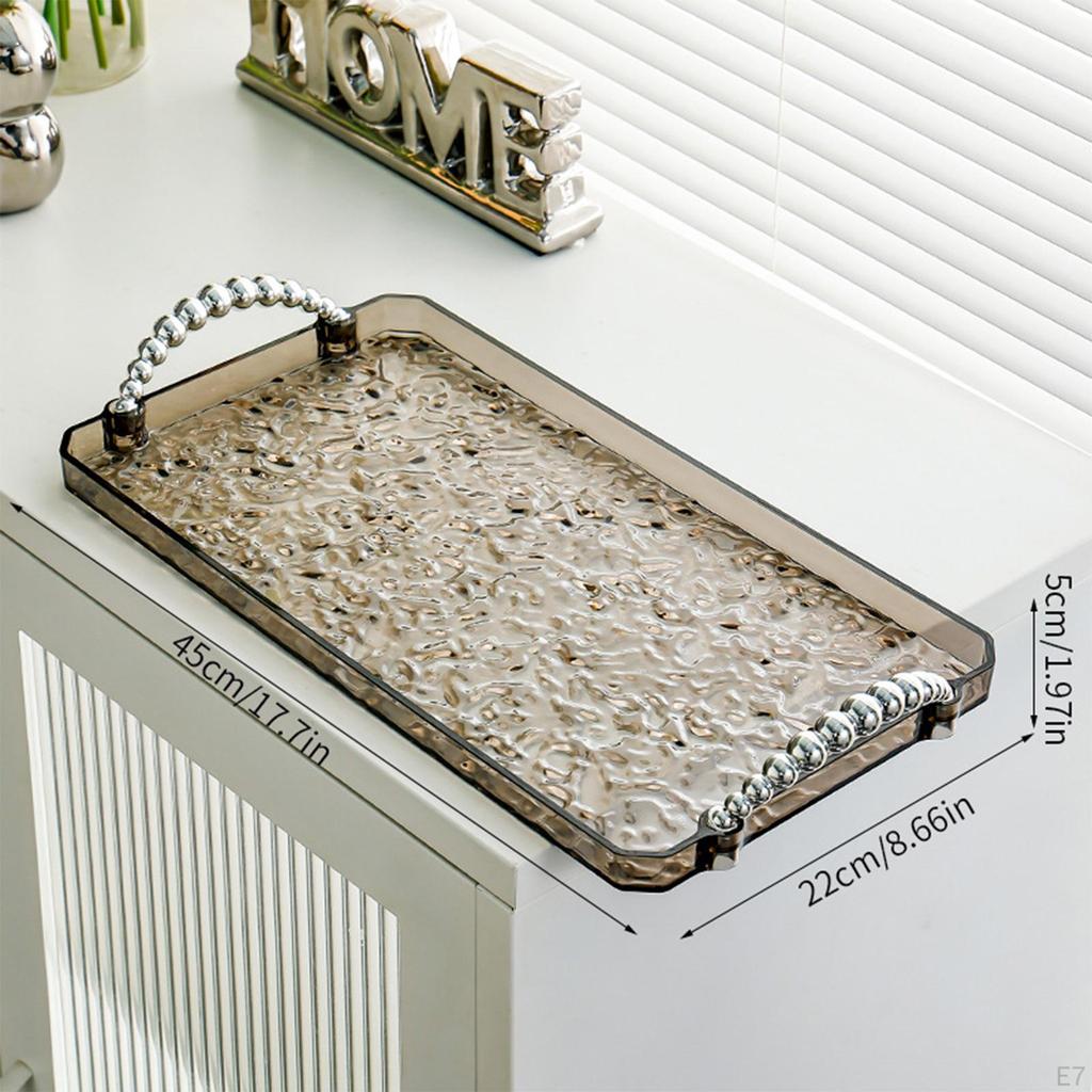 Elegant Rectangular Tray for Jewelry And Snacks Organization On