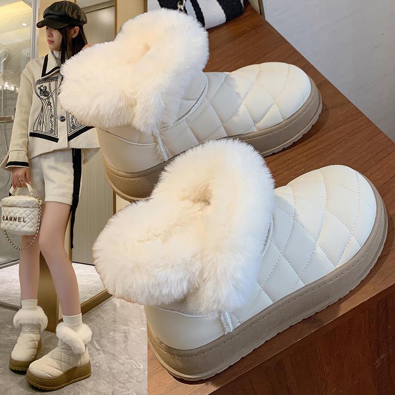 

Женские высокие зимние ботинки Plus Velvet - 2024, теплые, повседневные, на толстой подошве, в корейском стиле K2902 36 коричневый