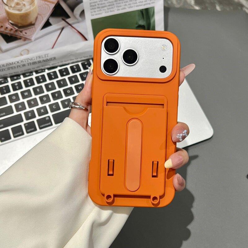 Colorful Card Bag Is Suitable for Apple 17promax Anti-drop Mobile Phone Case iPhone12 Pluggable Card Case.