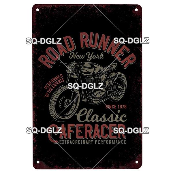 

[SQ-DGLZ] Motorcycle Plaque Metal Vintage Bar Furniture Plates Garage Sign Vintage Decor Man Cave Decoration Gift 20x30cm（7.8x11.8inch）