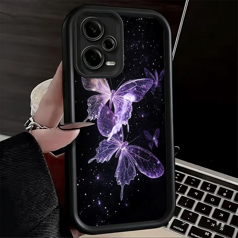 Phone Case for Xiaomi Redmi Note 15 14 13 Pro Plus Beautiful Purple Butterfly Shell 12S 11 11S 11T 5G 14S Soft Silicone Funda