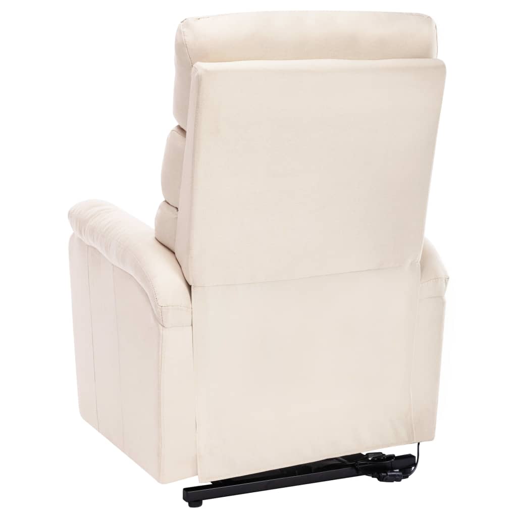 Massage Recliner with Rising Function Cream Fabric