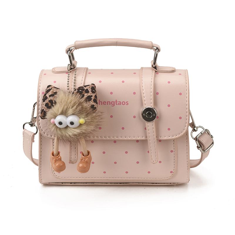 New Design Fashion Cute Polka Dot Handbag Satchel Kawaii Small Crossbody Bag for Women PU Leather Girls Shoulder Purse