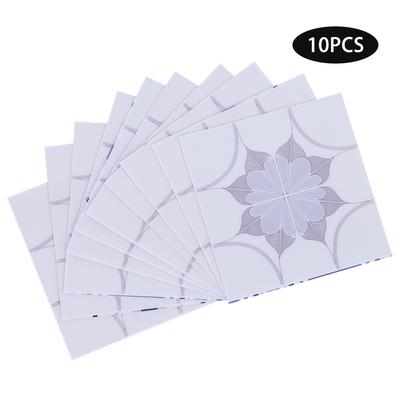 10 Teile/satz 10x10cm Schöne Fliesen Aufkleber Home Küche Bad Boden Wand Aufkleber Dekoration