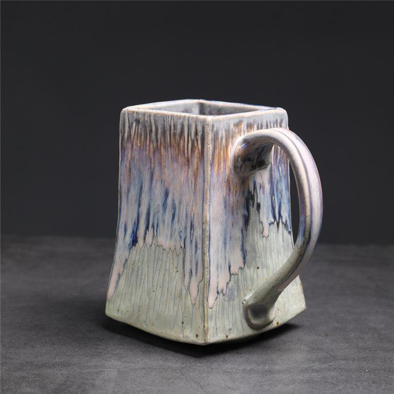 Large Capacity Ceramic Cup Large Creative Kiln Change Supply Water Cup Retro Coffee Cup