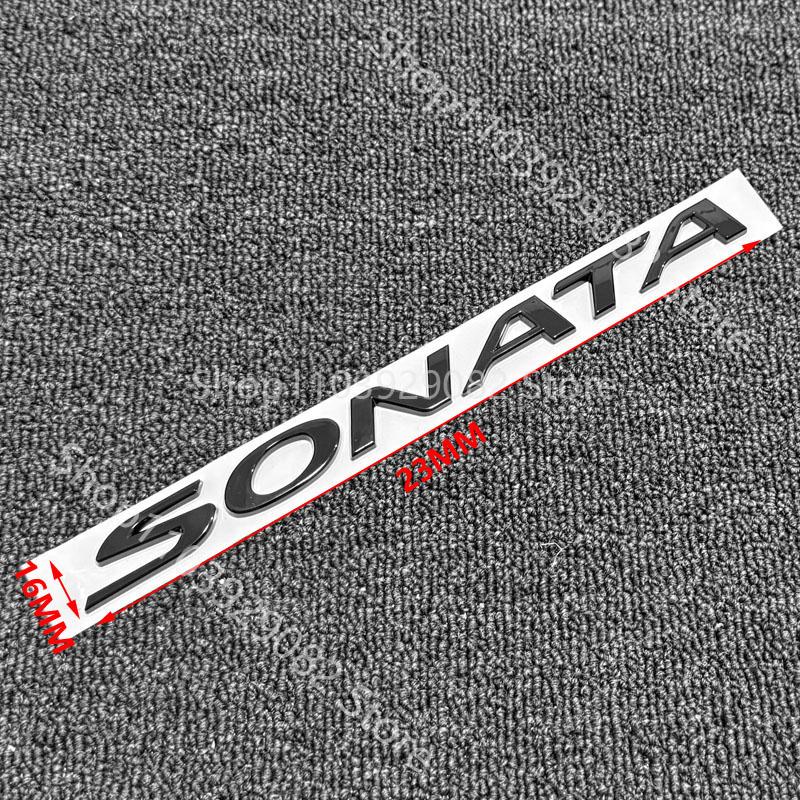 Wdjnt5 for Sonata YF LF Rear Car Emblem Tail Badge Trunk Badge Car Sticker Hyundai Sonata 8th 10th Black Car Emblem
