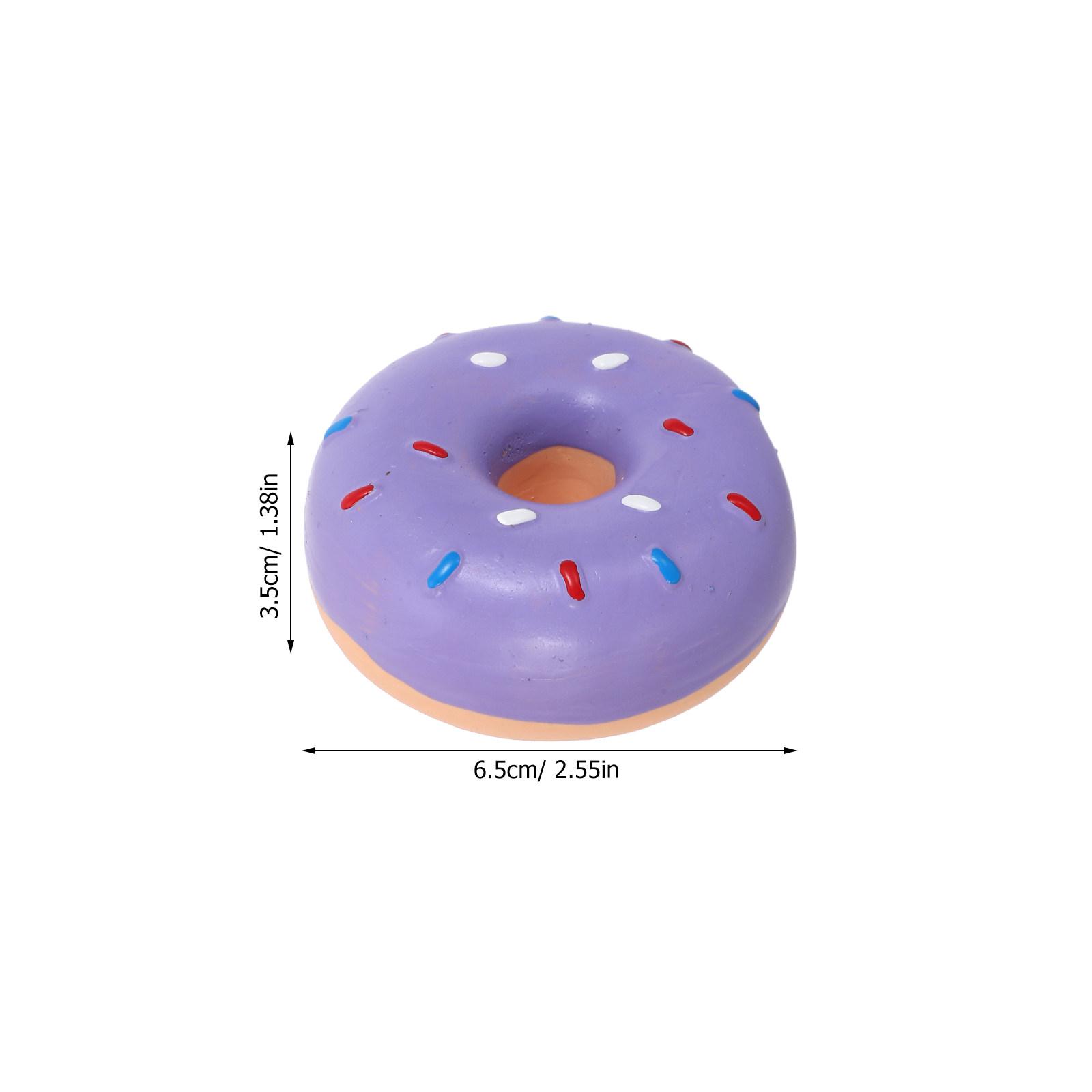 Medium Large Donut Latex Chew Ring Squeaky Interactive Dog Supplies Puppy Teething Grinding Chew Small Squeaky фиолетовый