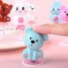 6Pcs kids Cute Mini Bounce Bear Rabbit Toys Novelty Tricky Prank Jumping Doll Finger Whimsy Game Children Creative Small Gifts