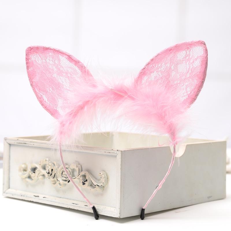 Lace Cat Ears & Rabbit Ears Women's Headband - Cute Face Washing Hair Accessory