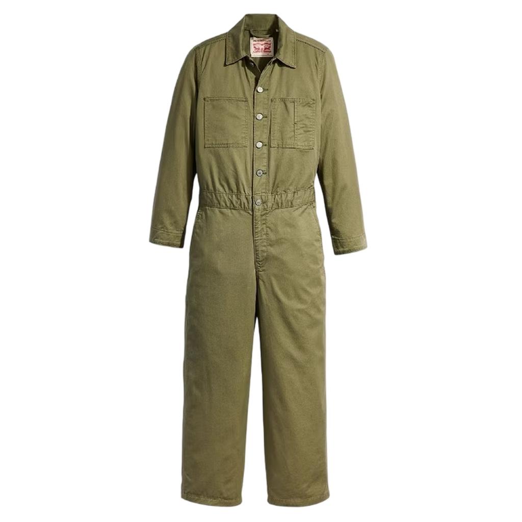 Levis Womens/Ladies Iconic Denim Collared Wide Leg Long-Sleeved Jumpsuit