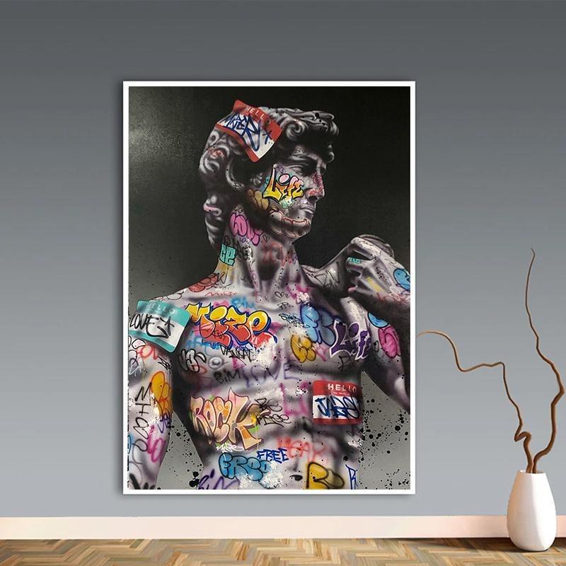 Street Graffiti Gesten Poster Leinwand Malerei Abstrakt Pop Wandgemälde für Wohnzimmer Schlafzimmer Dekoration Haus cuadros