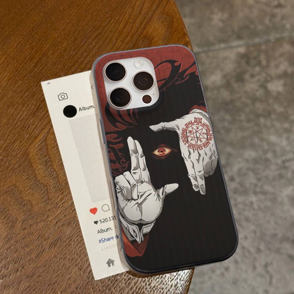 Horror Anime Hellsing Phone Case For IPhone 17 16 15 14 Plus 11 12 13 Pro Max Shockproof Protection Soft Back Cover