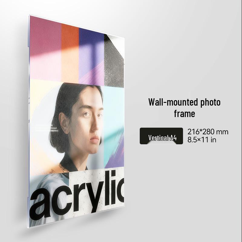 

Acrylic A4 Double-Sided Tape Wall Display Board 8.5x11 Inch Advertising Stand